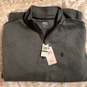 NWT mens Izod saltwater fleece pullover size L